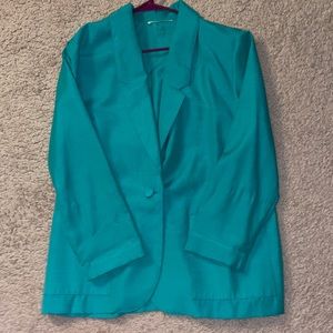 Vintage Oversized Teal Blazer